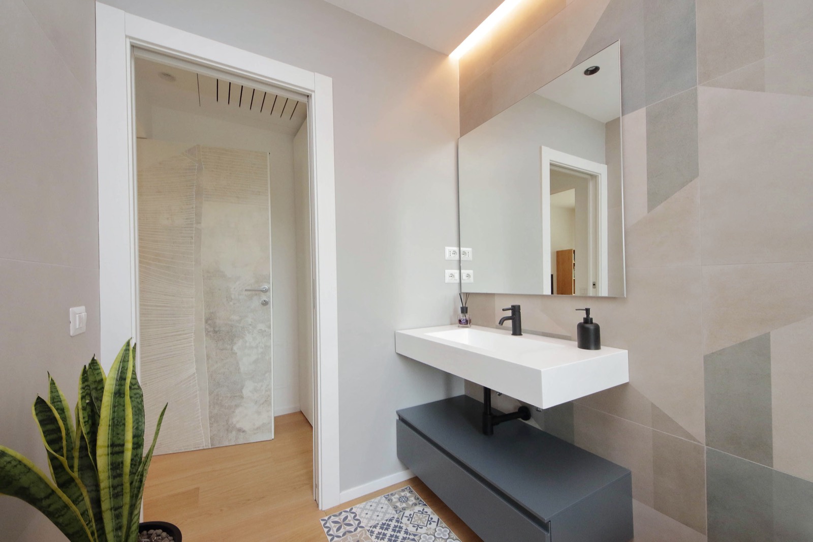 Bagno appartamento Roma 120mq dopo ristrutturazione